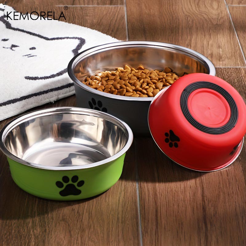 Royal Canin Food Medium - KEMORELA 滑り止めステンレススチールペットボウル 大型中小型犬猫用 - 水と餌のフィーダーディッシュ
