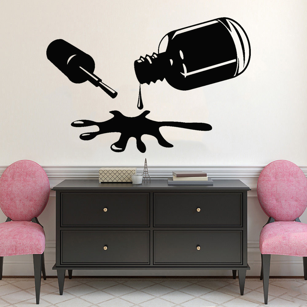 Pvc Panel Background - 寝室の装飾,マニキュアアクセサリー,美容院の装飾,モダンな取り外し可能なウォールステッカーz198
