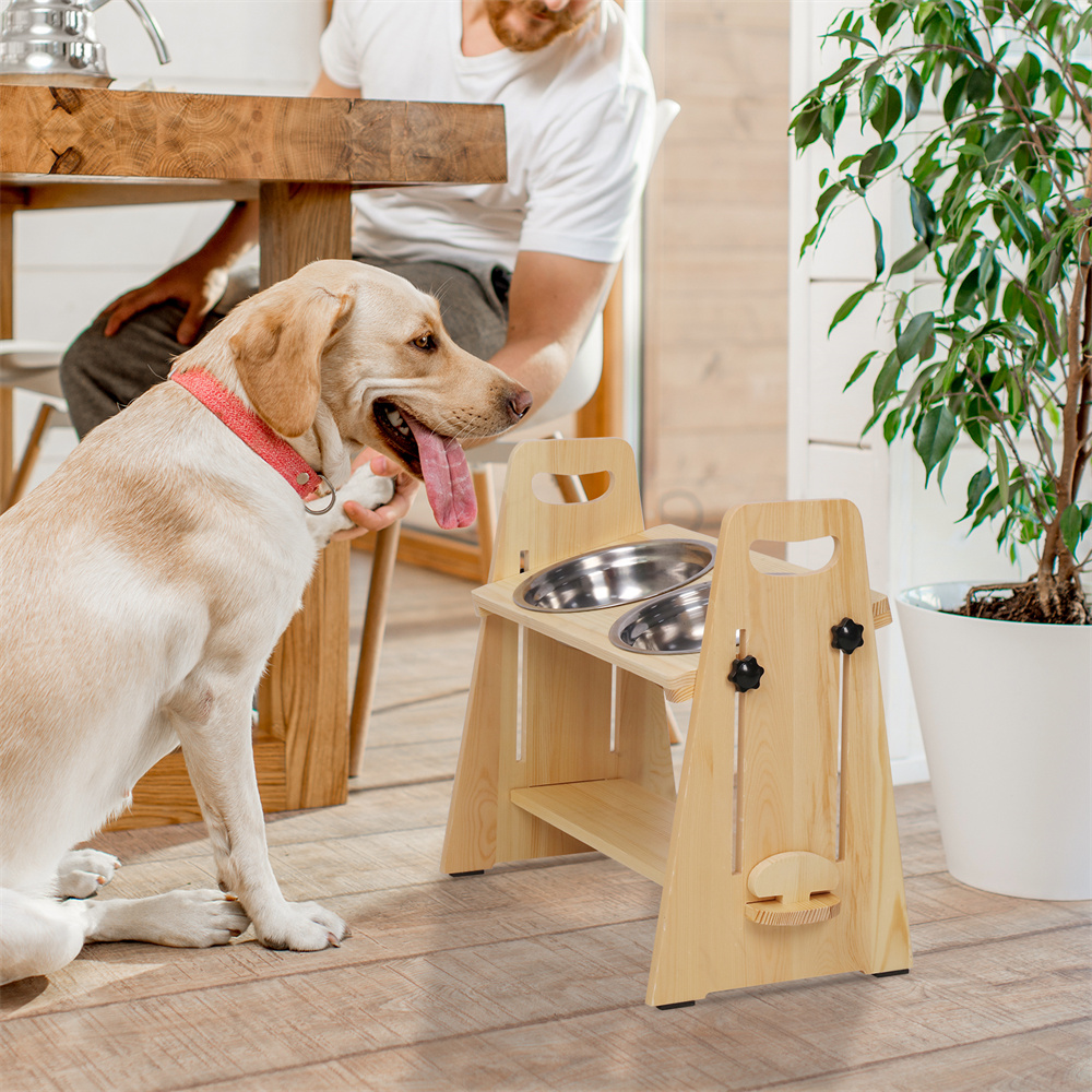 Royal Canin Food Medium - 高さ調節可能な高床式犬用ボウル、背の高い餌入れスタンド、大型犬、中型犬、小型犬用の餌と水用ボウルフィーダー台