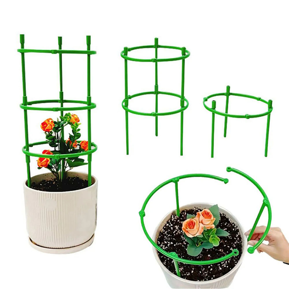 Vine Climbing Plastic - 半円形プラスチック製植物支柱盆栽固定棒、つる性植物用支柱、庭用花輪ホルダーラック、植物支柱用