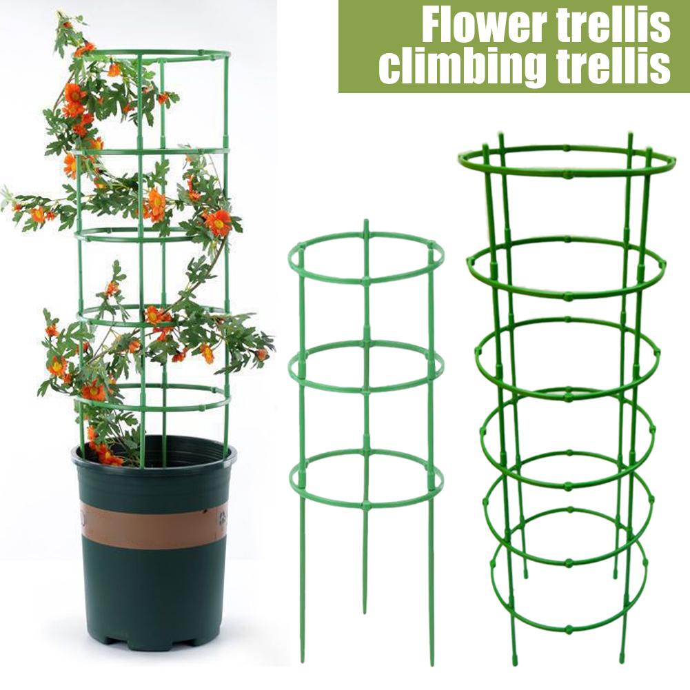 Vine Climbing Plastic - 調整可能なグリーンチェック柄ガーデニング用つる性植物サポートリング 3-10層 軽量で耐久性のある植物のつる性サポート