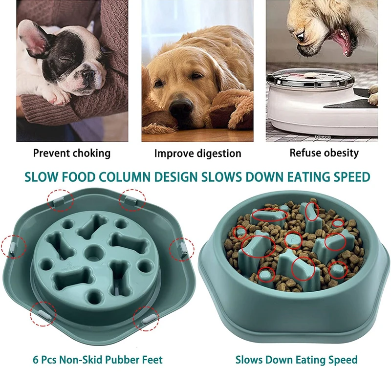 新しいスローフィーダー犬用ボウル、窒息防止子犬用フードボウル - Royal Canin Food Medium のレビューと価格