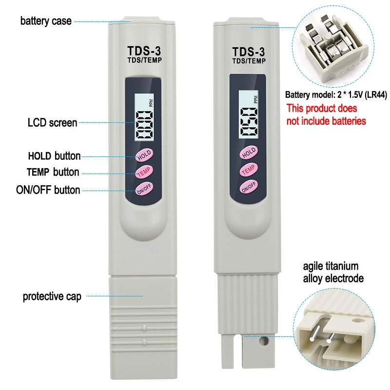 1/3 個ポータブル LCD デジタル TDS 水質テスター - Aquael Filter Fzn のレビューと価格