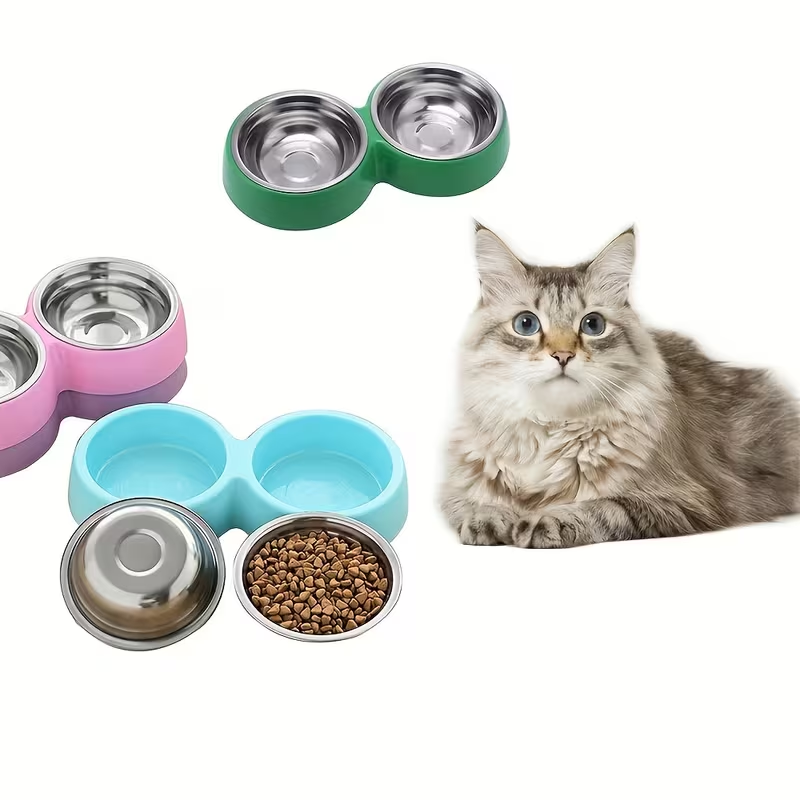 1個入りステンレス製ダブルドッグボウル、滑り止めベース付き、 - Royal Canin Food Medium のレビューと価格