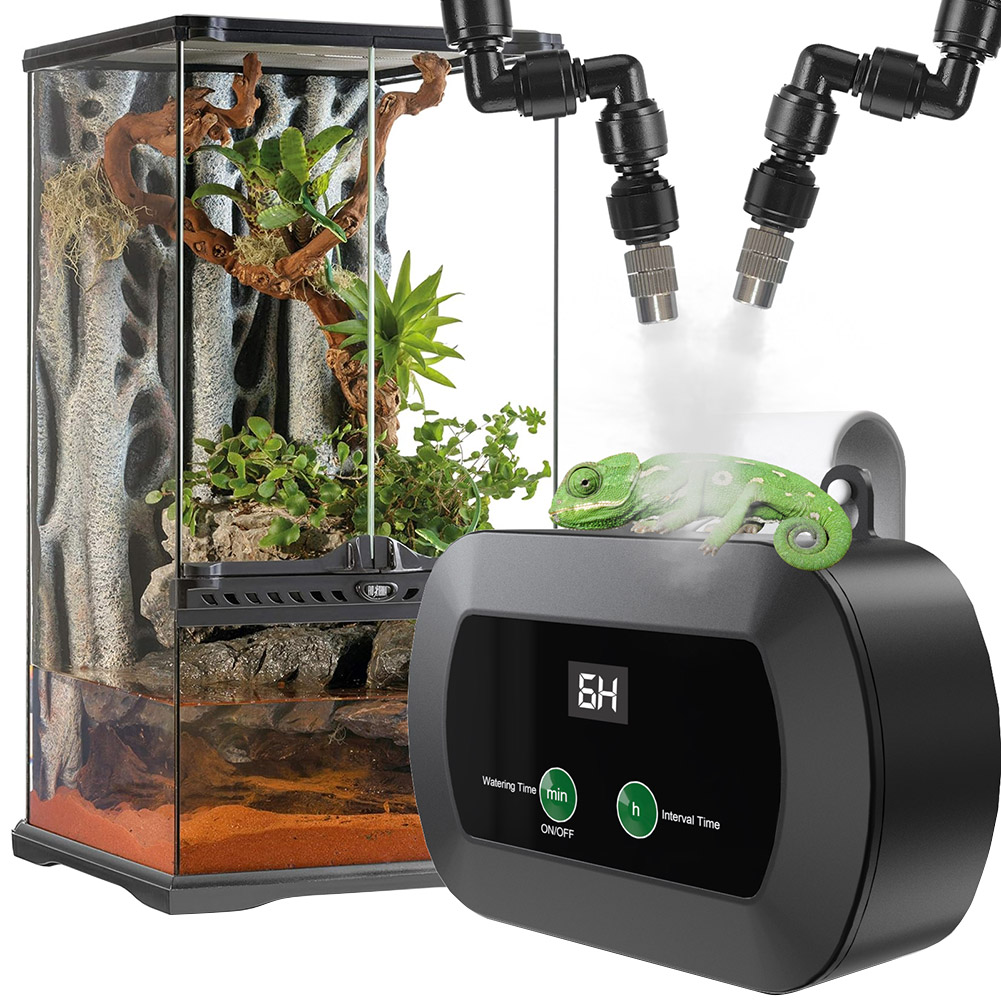 スマート爬虫類ミストスプリンクラー 360度付き ° 調整可 - Misting Nozzle Reptile のレビューと価格
