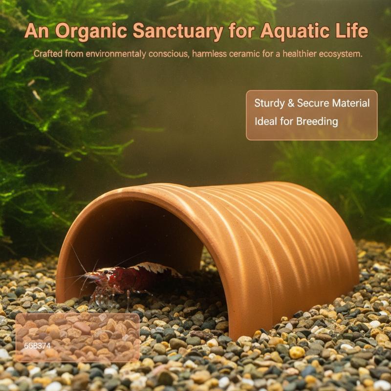 セラミック製魚の産卵洞窟　通気性のある赤い装飾エビの隠れ家　 - Hide Cave Ceramic のレビューと価格