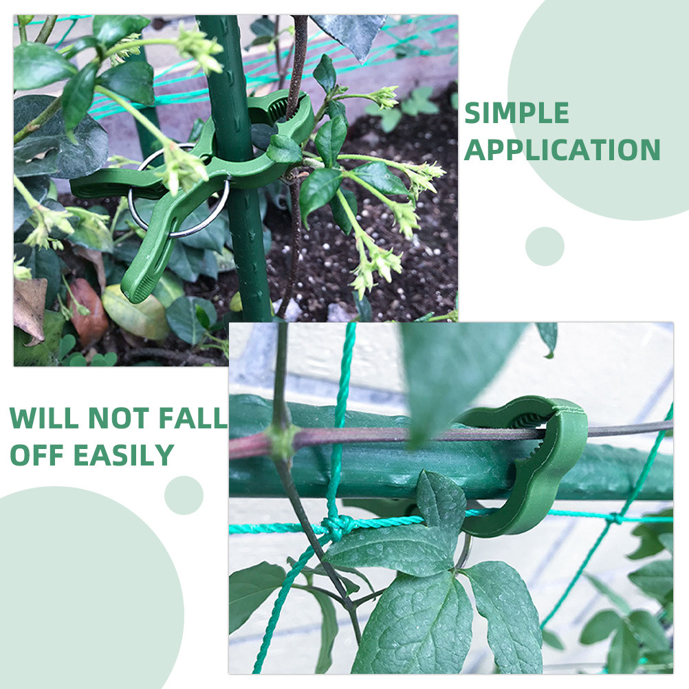 60個入りガーデン植物クリップ プラスチック製植物サポートク - Vine Climbing Plastic のレビューと価格